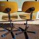 Lot of 4 couture swivel adjustable workshop chairs