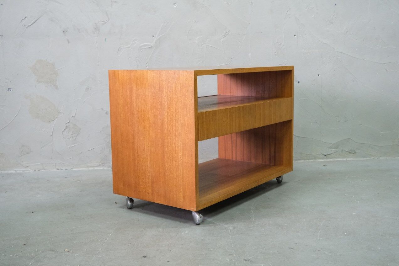 Mid -Century Teak Mobile Two-Sided Cabinet from WR, 1970s.