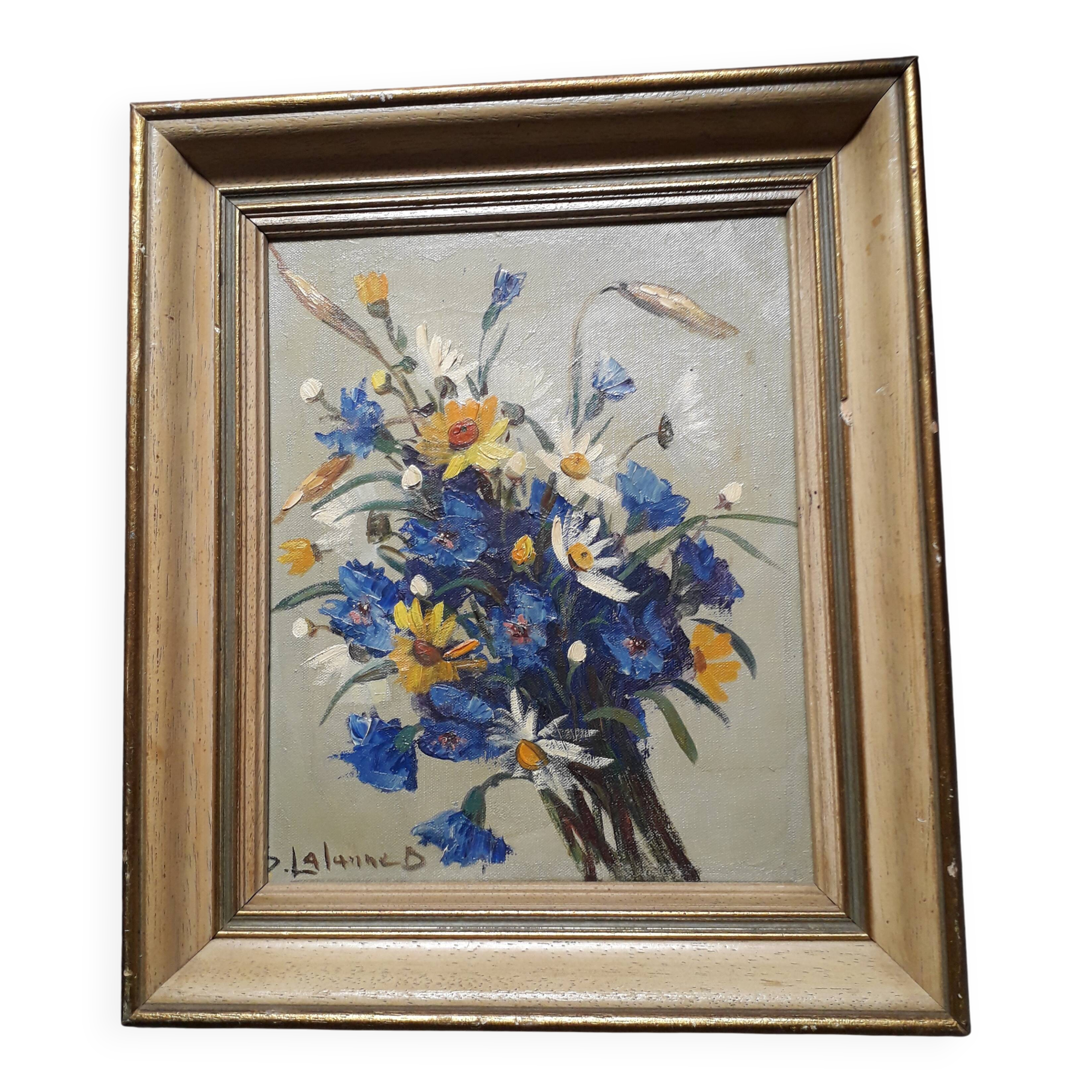 Antique oil painting by Simone Lalanne Bascle