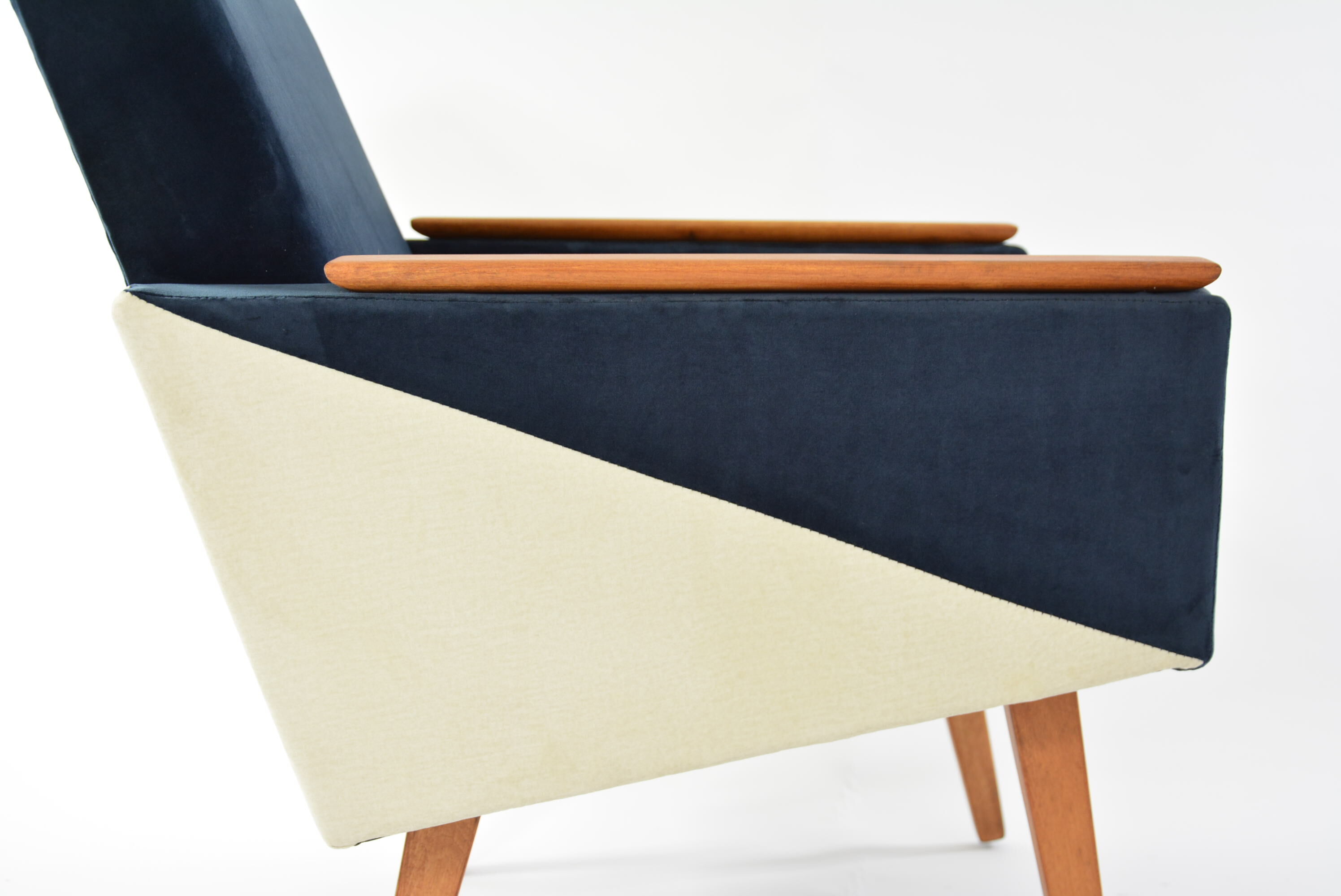 Geometric square armchair