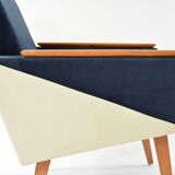 Geometric square armchair