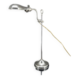 Workshop lamp in aluminum and nickel, adjustable with raise-lower system, France, circa 1900