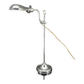 Lampe d'atelier en aluminium et nickel, ajustable avec système monte-baisse, France, circa 1900