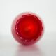 Thin red glass vase from the mid-century with a ruffle, Europe, 1960s