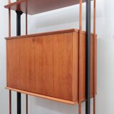 Mid century modular blonde teak bookcase 1960s