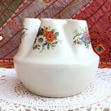 Handcrafted tulip tree vase with ceramic flowers