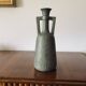 Art Deco green iridescent vase, Montieres France 1930s