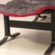 Westnofa patinated leather lounge chair with footrest, Norway 1960s