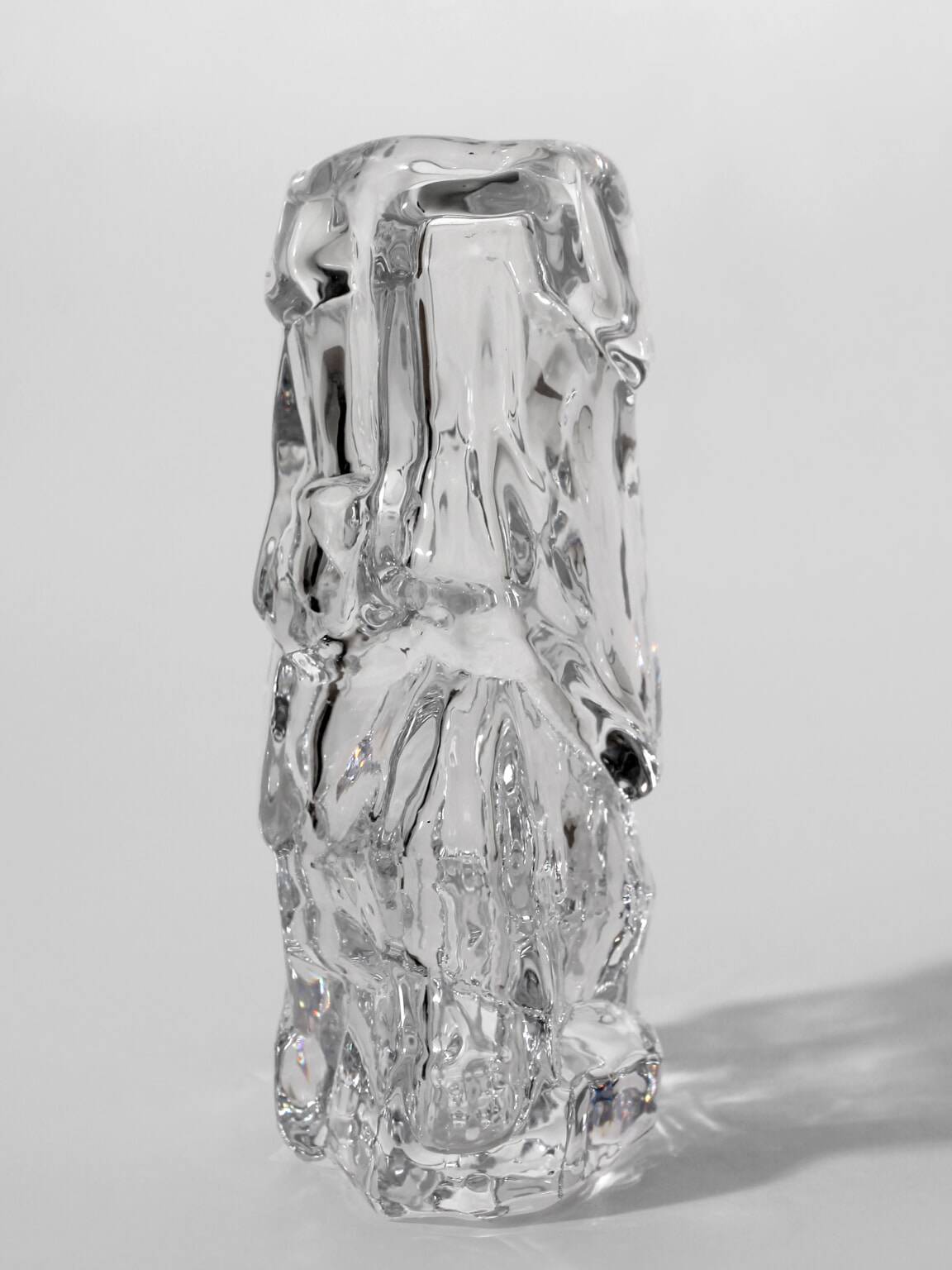 Tyko Axelsson Crystal Glass Vase, for Rejmyre, Sweden
