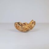 Set of 3 bowls in organic burl wood from Swedish folk art, circa 1960-1970.