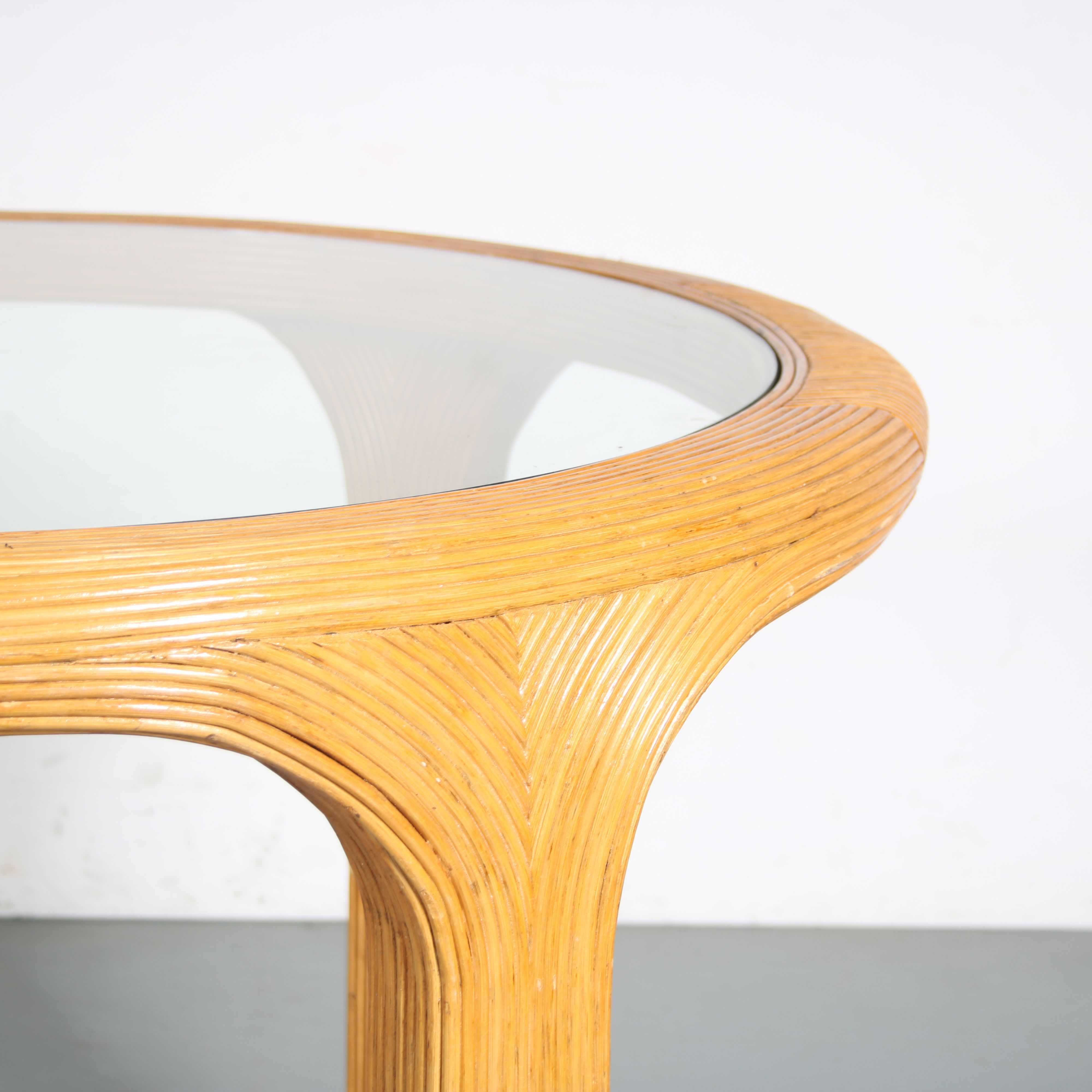 1970s Bamboo dining table from France