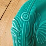 Set of 6 green fish slip plates