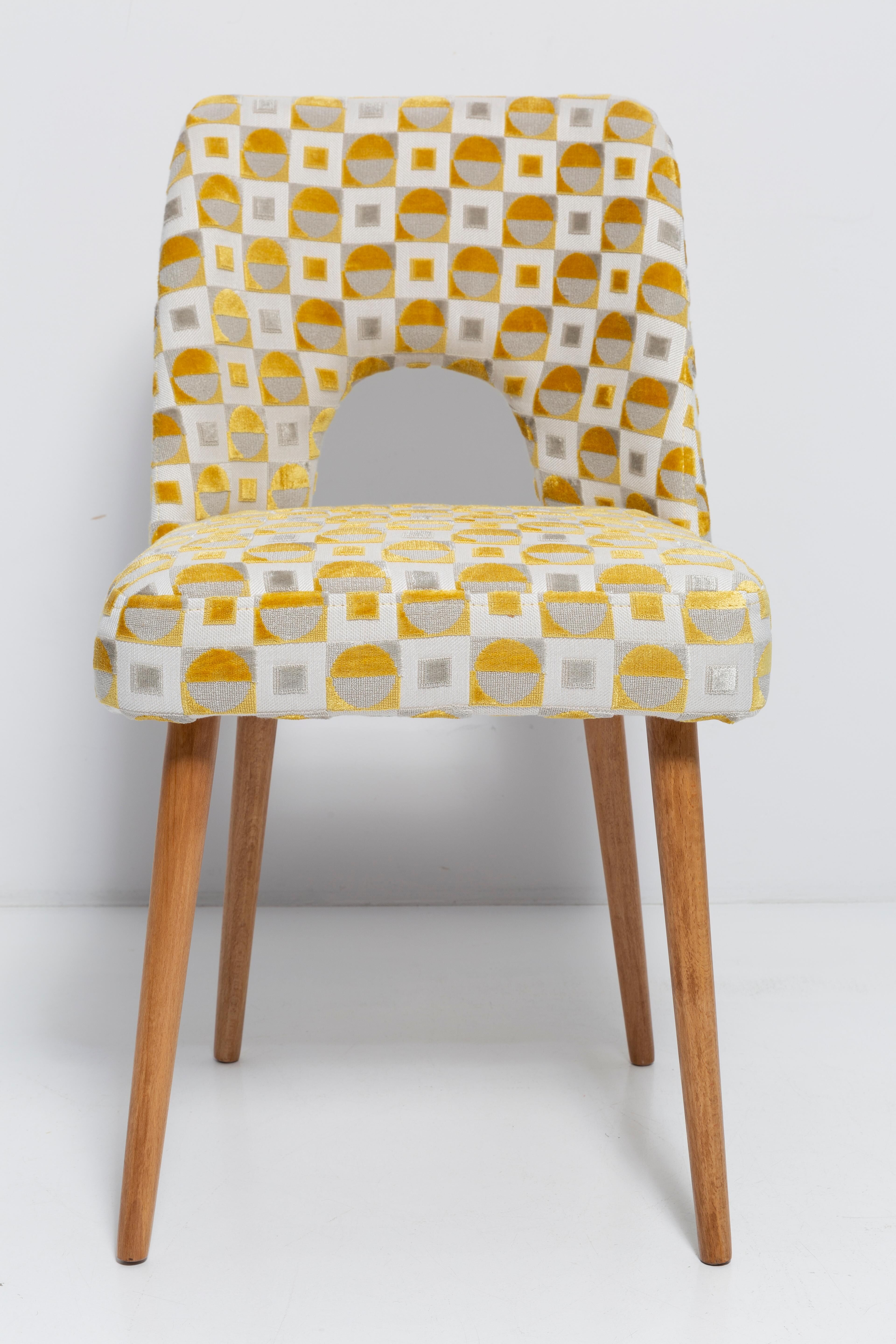 Mustard yellow Shell chair from the mid-century, 1960s