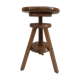 Stool former painter tripod adjustable screw 70s vintage wooden