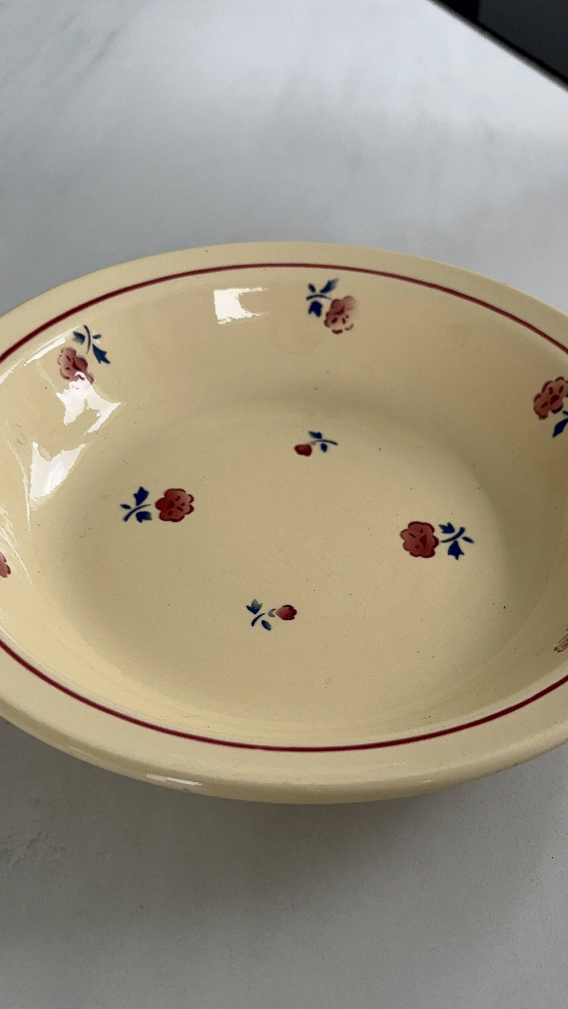 Saladier - plat badonviller modèle jean petite fleur vintage