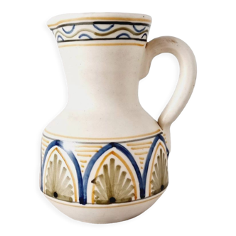 Vintage spanish Talavera ceramic pitcher by Alfonso Chacón