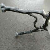 Garden bench old cast iron feet