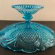 Fruit cup on blue-bubbled glass peder