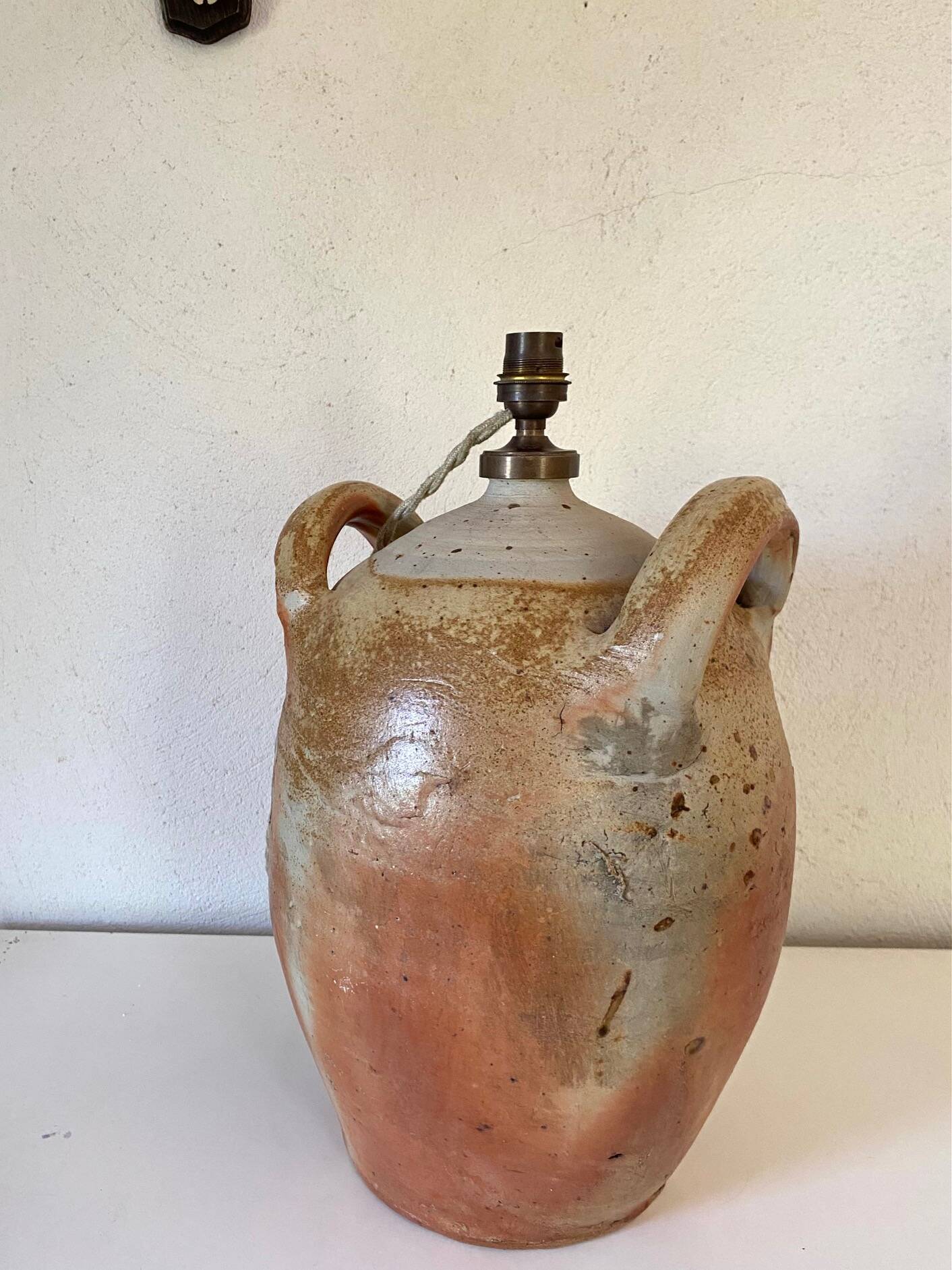 Jar lamp base, 2m fabric cable