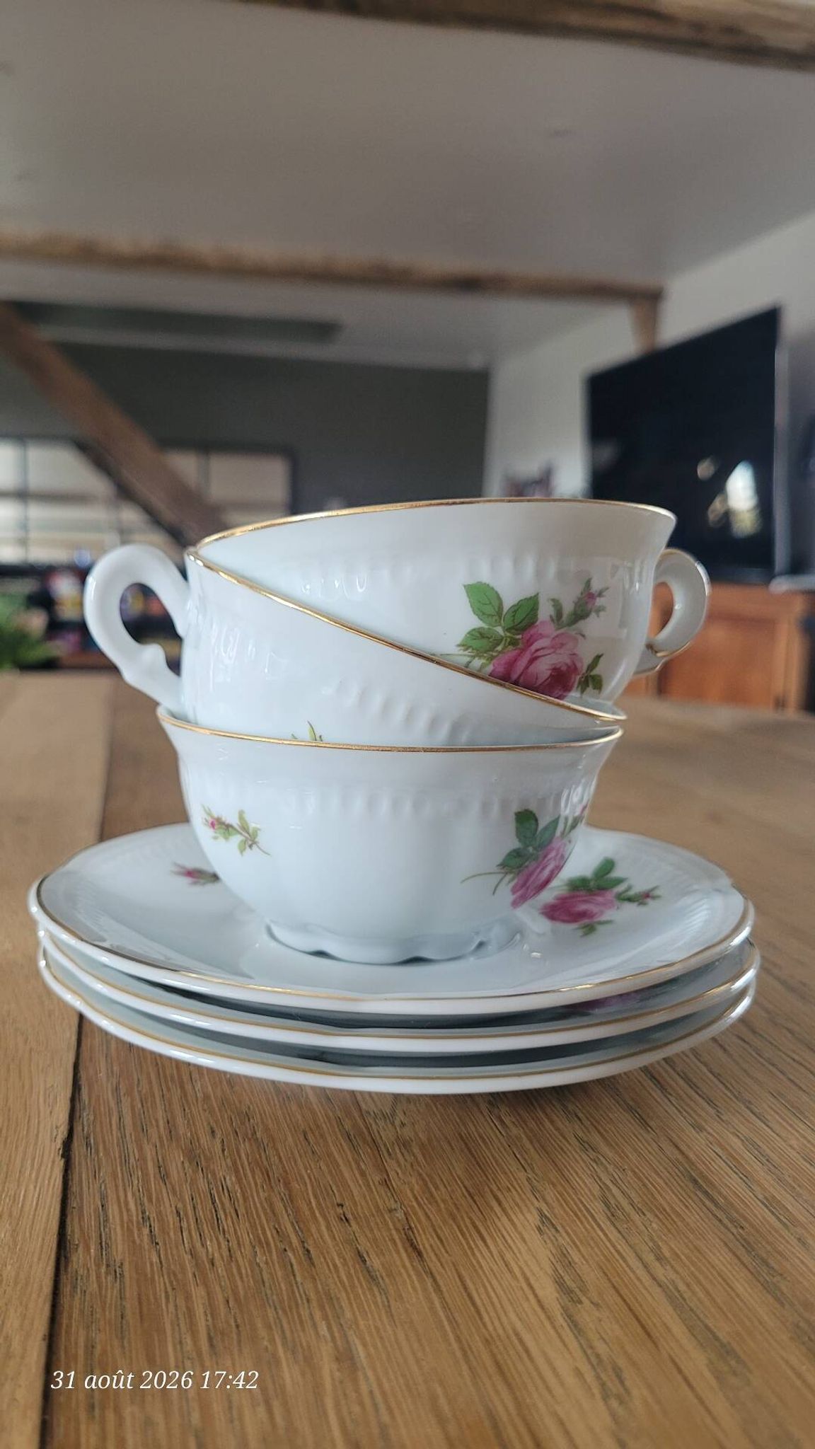 3 vintage Belgian cups from Maison R. Michiels (St Nicolas Waes)