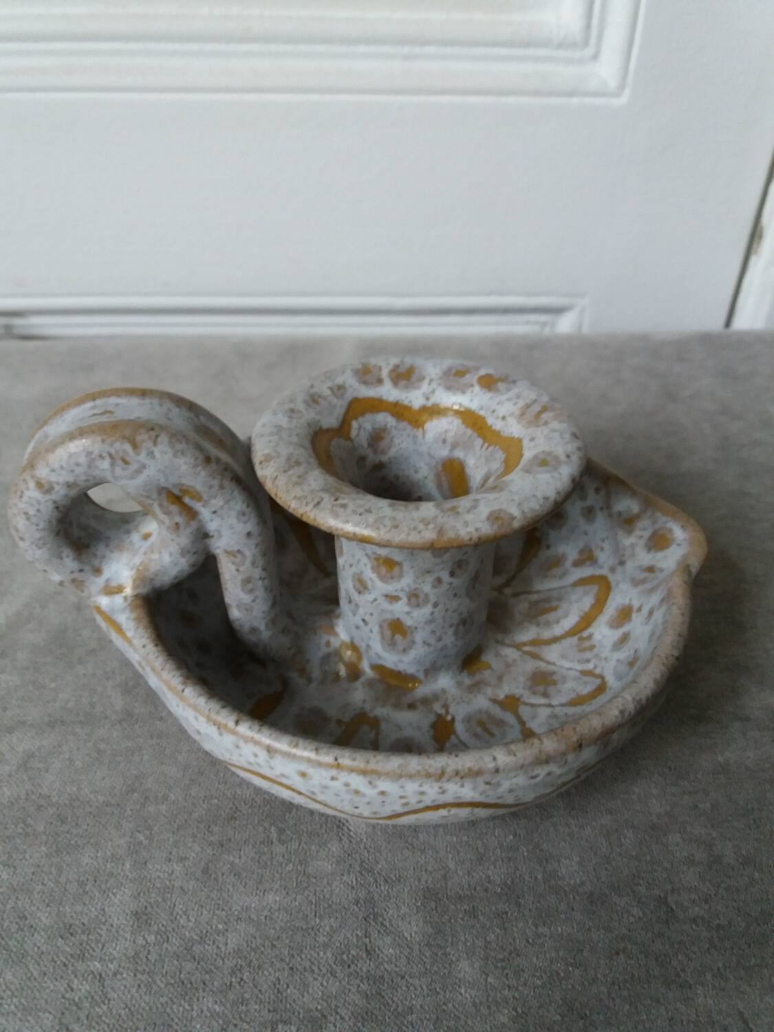 Cellar rat candle holder signed austruy
