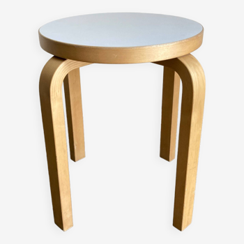 Alvar Aalto e60 stool Artek edition white melamine