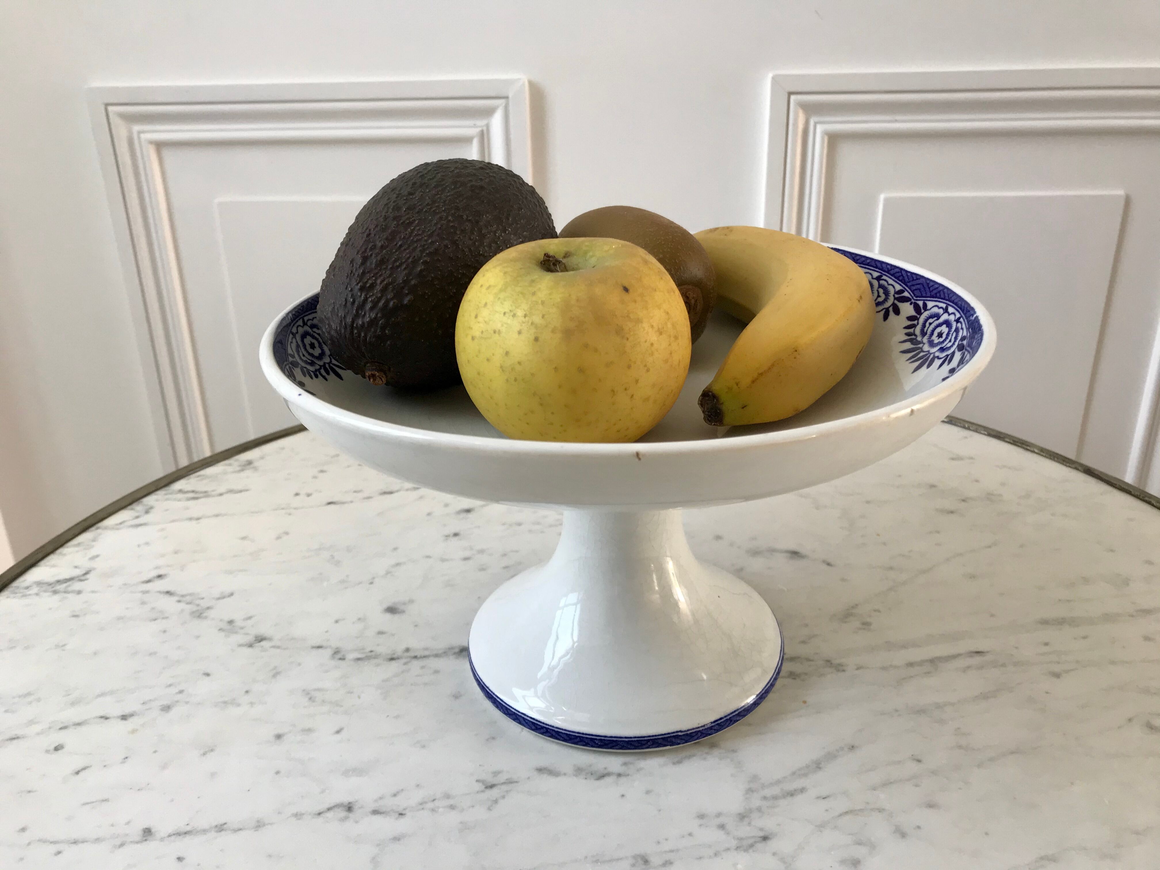 Compotier Terre de Fer Sarreguemines model "Capri" Casino early twentieth century