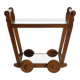 Beautiful, unique 1930s tea trolley bar cart made of solid oak wood