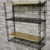Bronze and black metal shelf 1970
