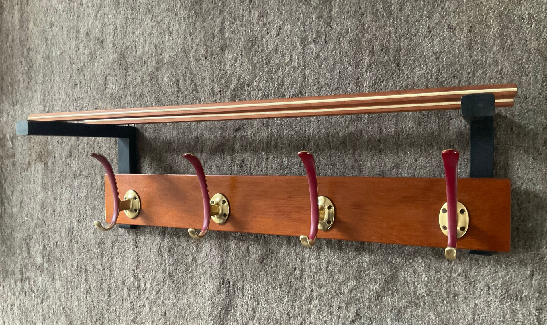 Scandinavian coat rack wardrobe in teak from the 1960s.