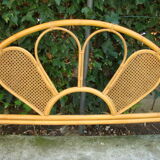 Former braided rattan wicker headboard