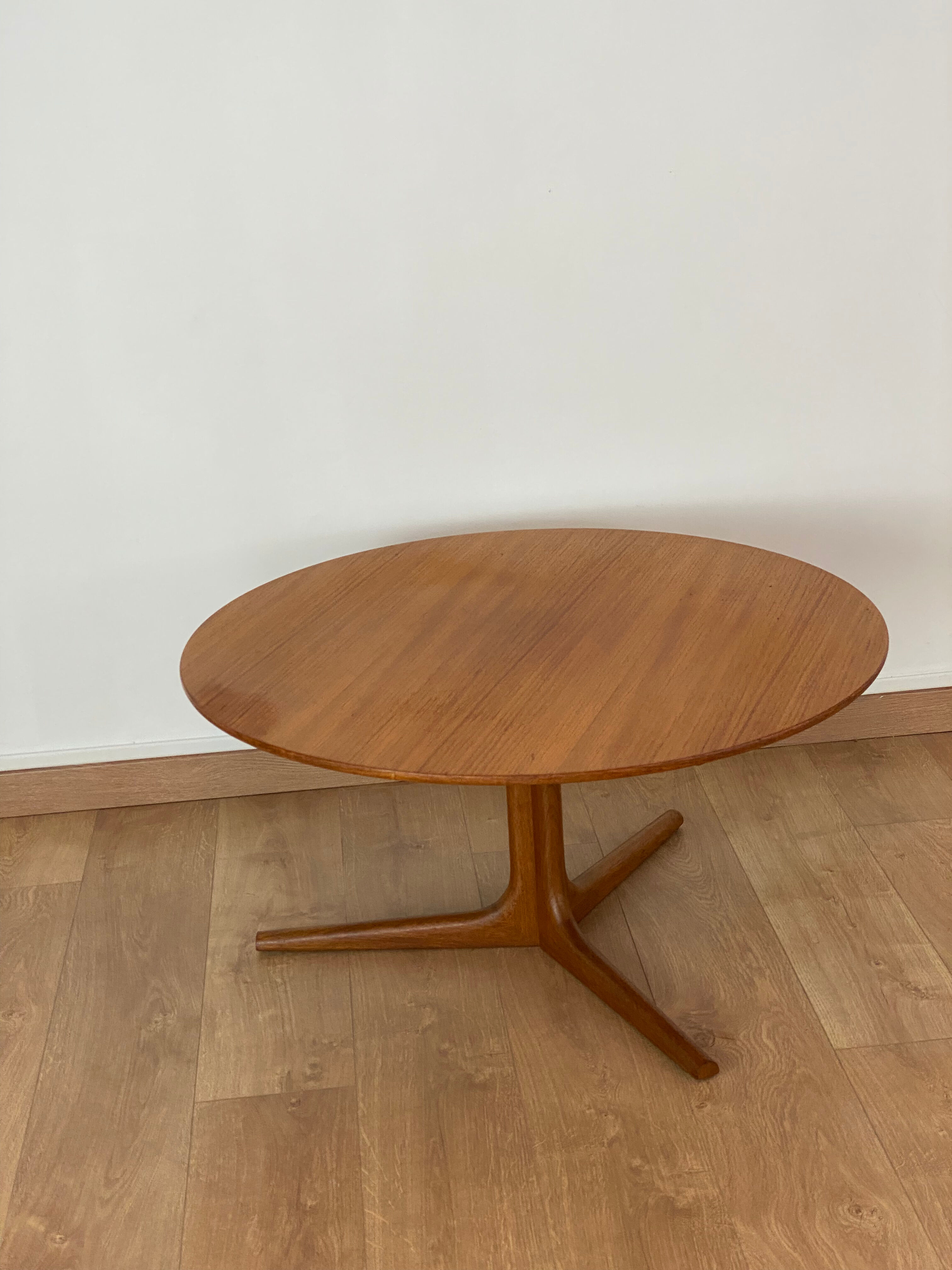 Scandinavian coffee table vintage round tripod