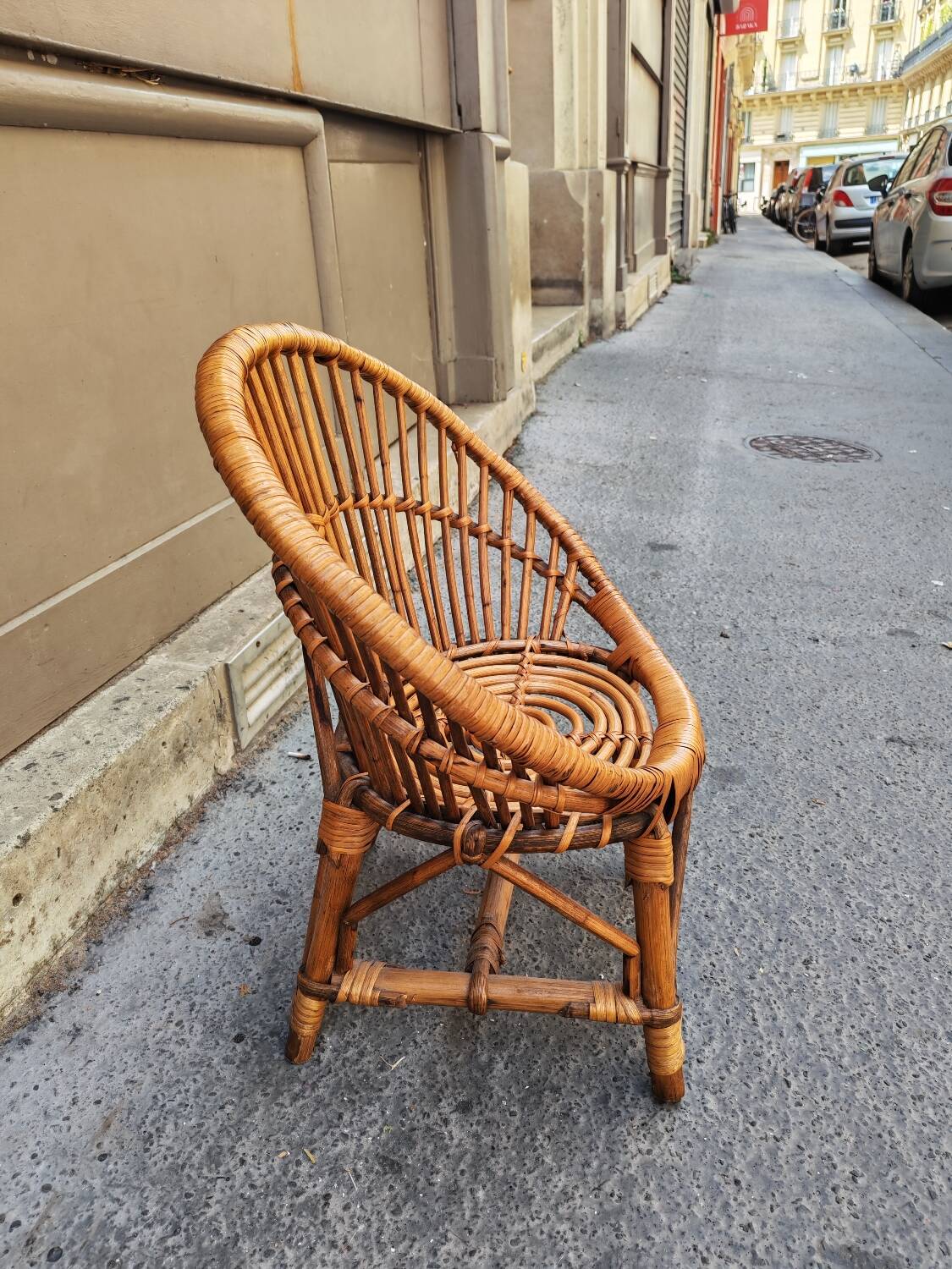 Fauteuil enfant en rotin