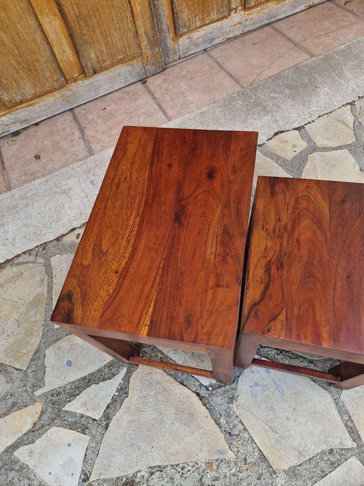 Vintage teak nesting coffee tables