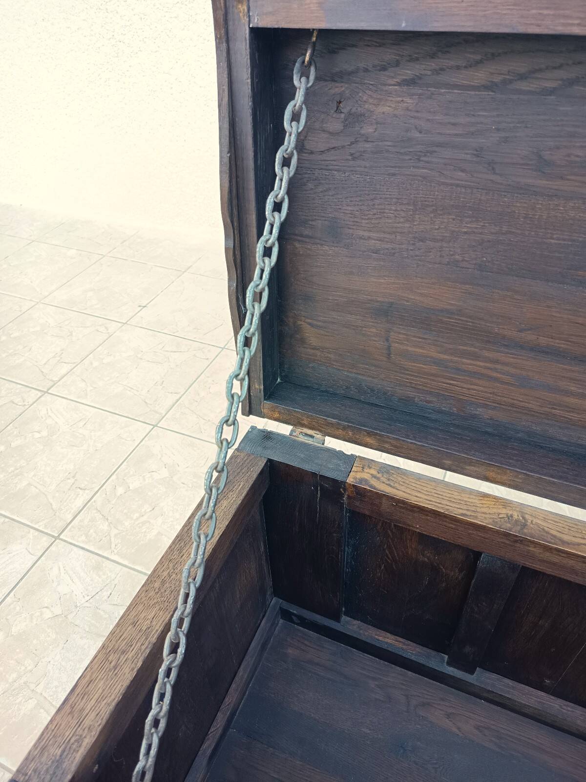 Rustic solid oak chest