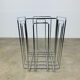 Chrome metal magazine rack by Willy Glaeser for TMP, 1980s.