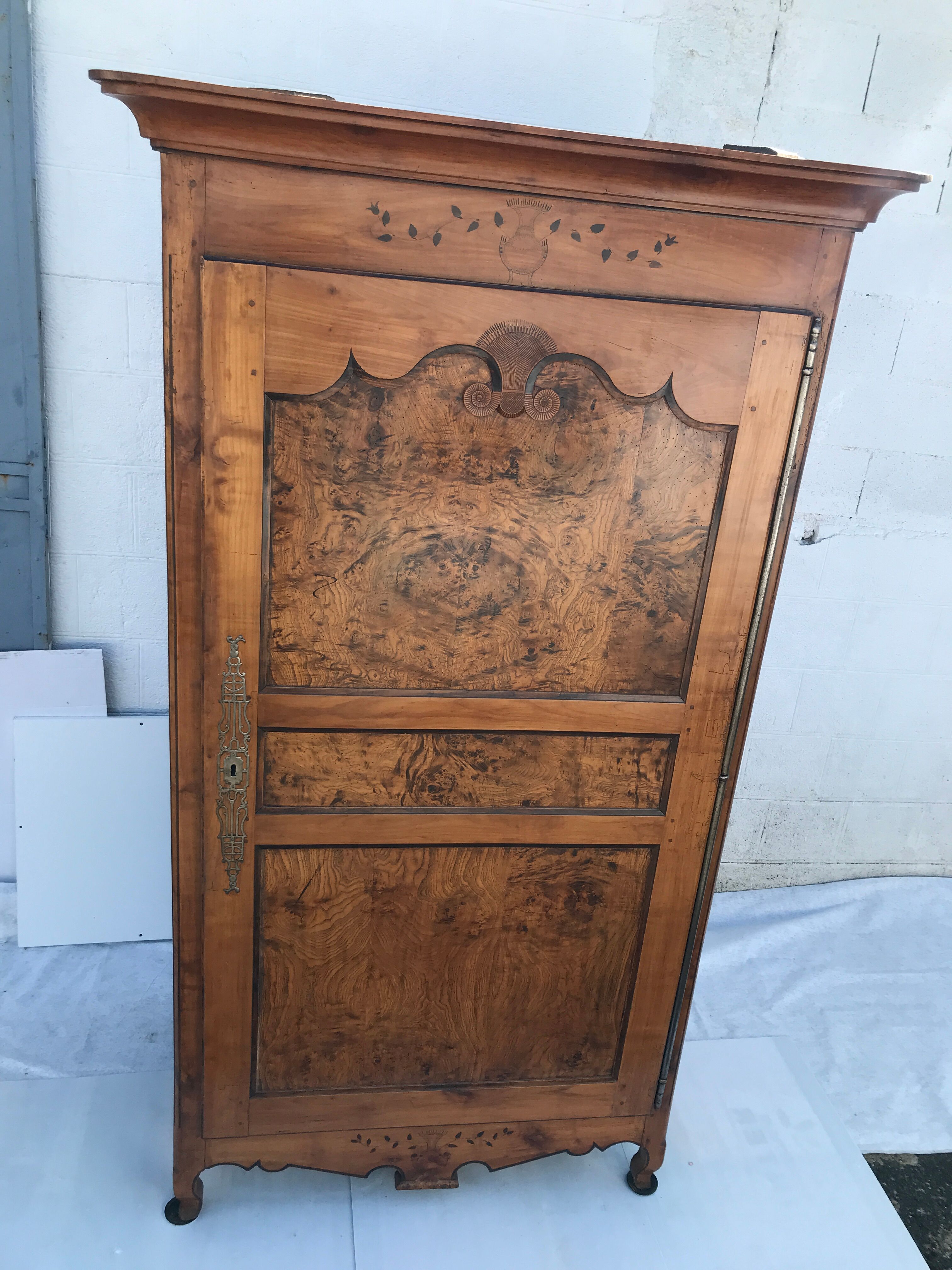 Louis XV marquetry bonnetière 1950s