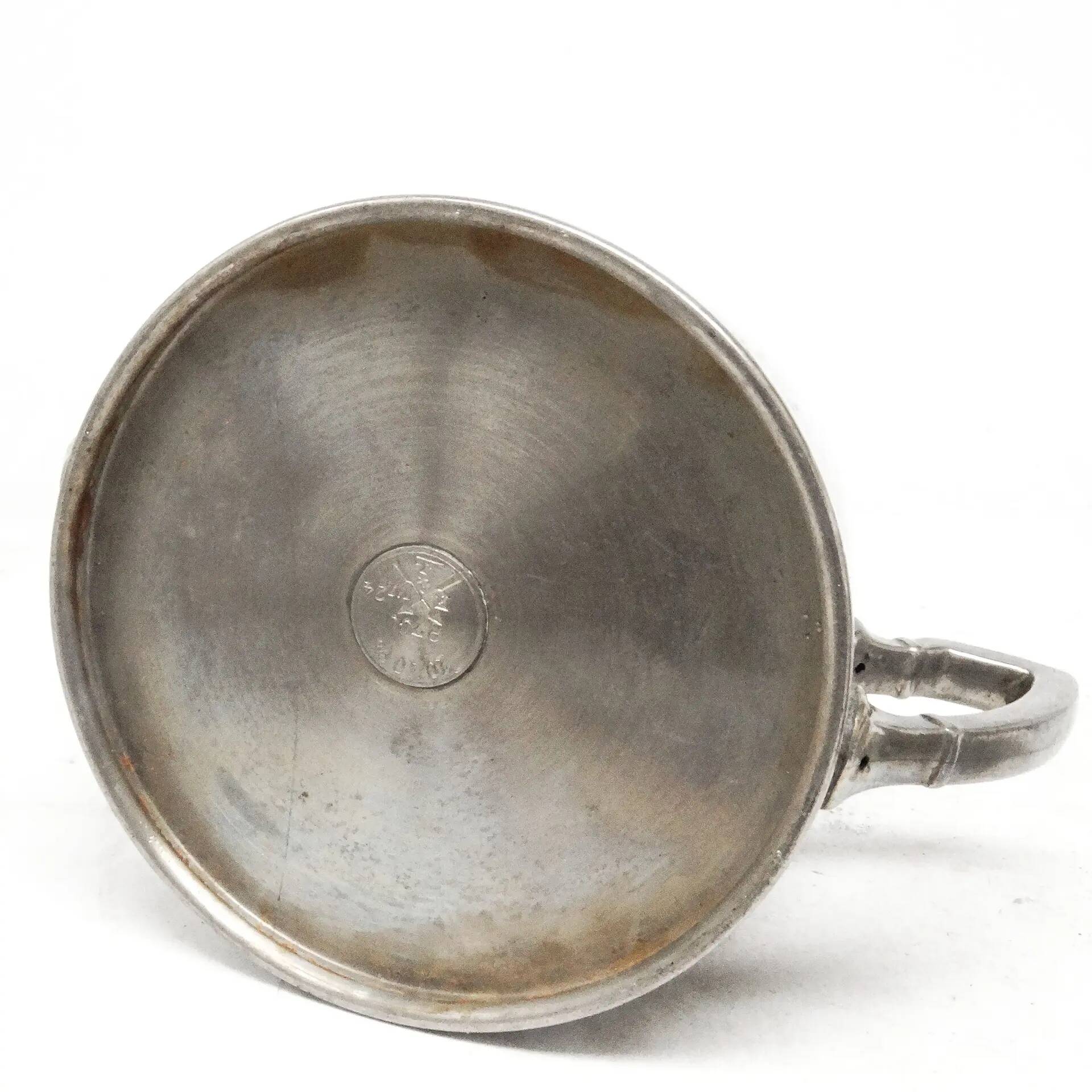 Art Deco sugar bowl, silver-plated brass, Germany, 1920s