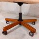 Scandinavian style vintage office chair in fabric and teak