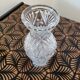 Vintage chiseled transparent glass vase