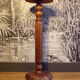 Turned wood presentation column