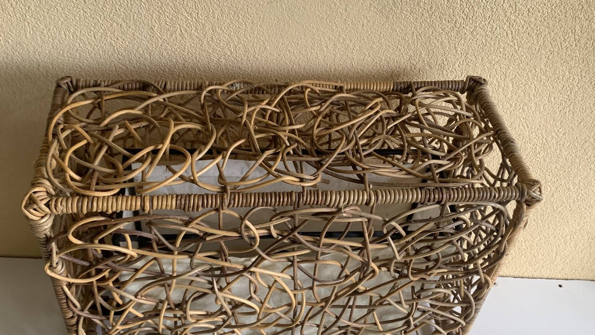 Vintage Wicker Table/ Floor Lamp