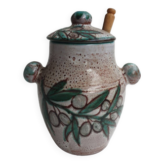 Ceramic Vallauris Vintage pickle olive pot 1950 1960