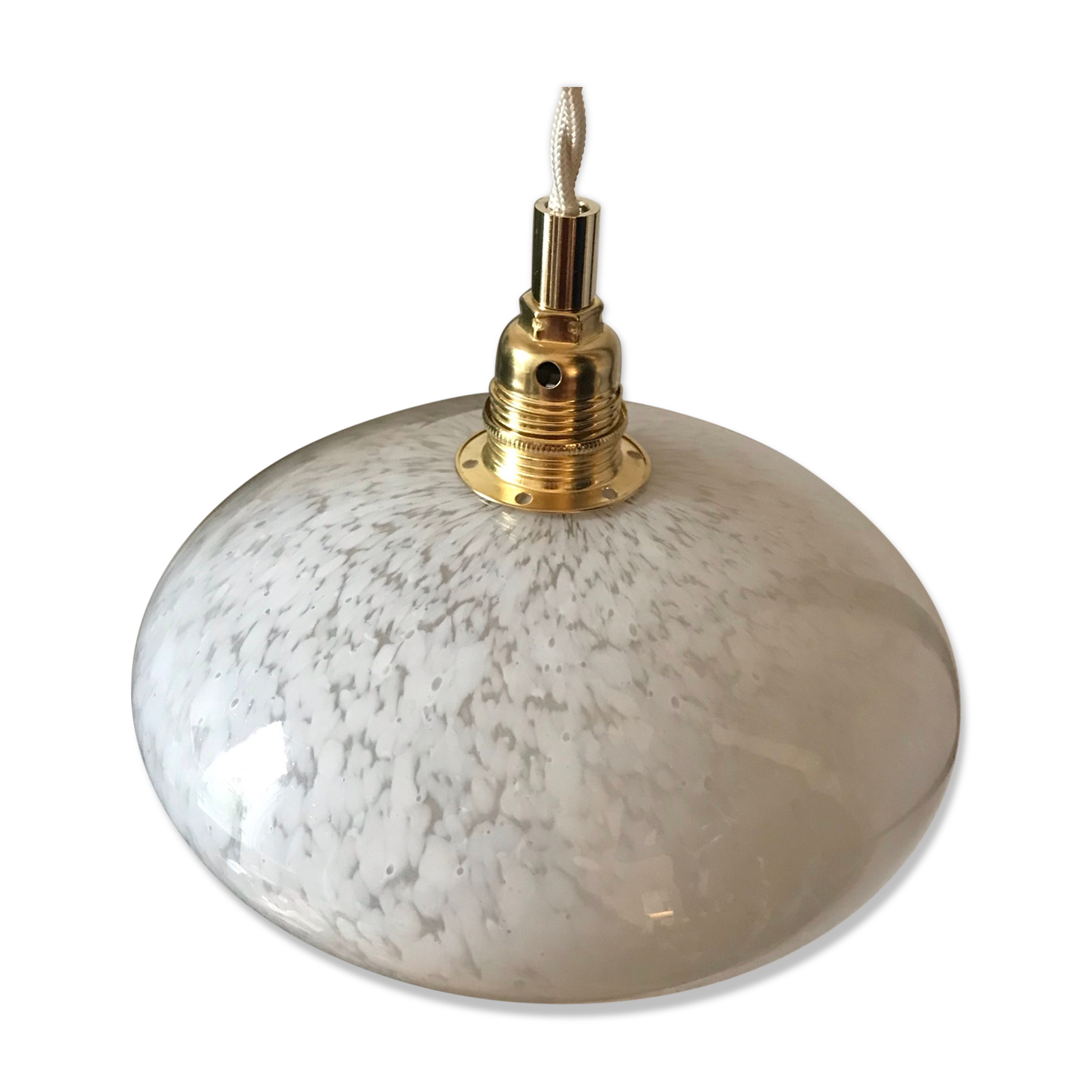 Art Deco glass pendant lamp from Clichy 30s
