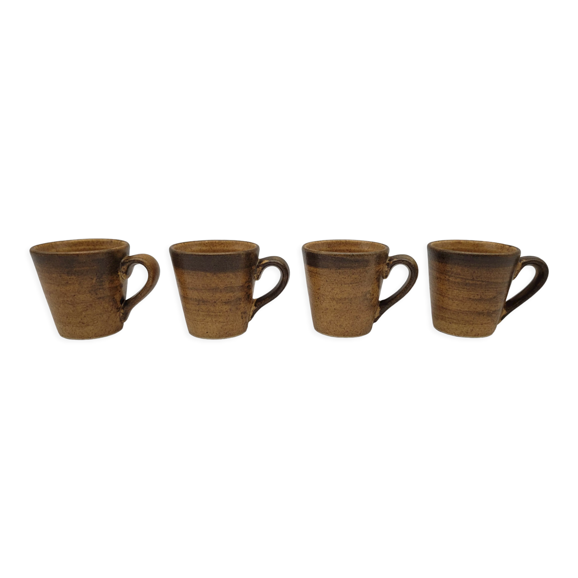 Set of 4 cups coffee stoneware