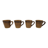 Set of 4 cups coffee stoneware