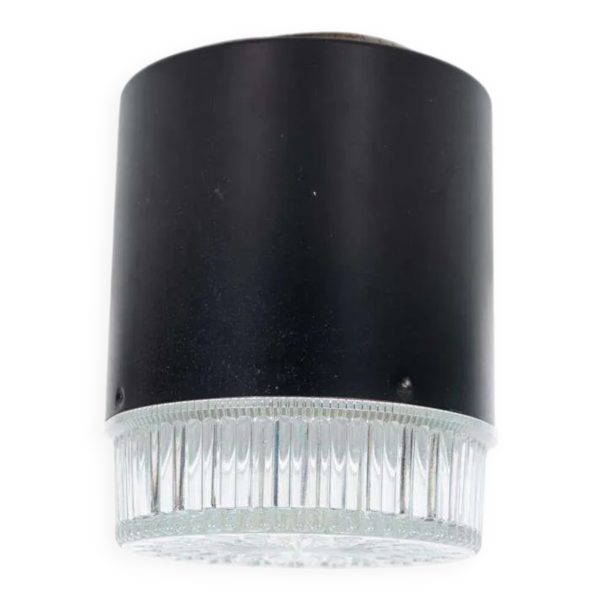 Vintage glass ceiling lamp from the 1960s.