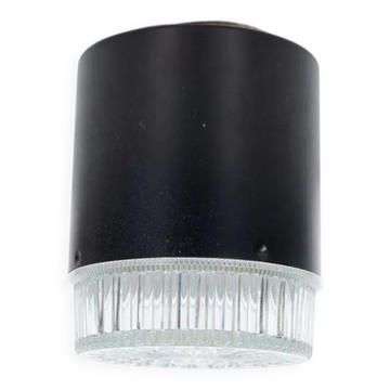 Vintage glass ceiling lamp from the 1960s.