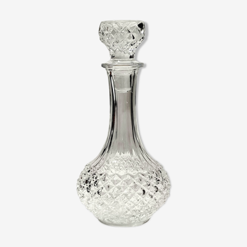 Carafe en cristal d'arques modèle Pompadour vintage