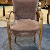 Art Deco bridge armchair in beech